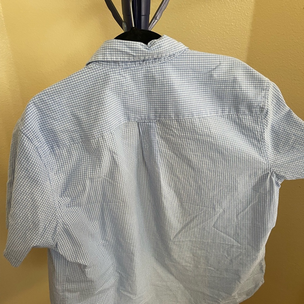 Chaps blue button down shirt